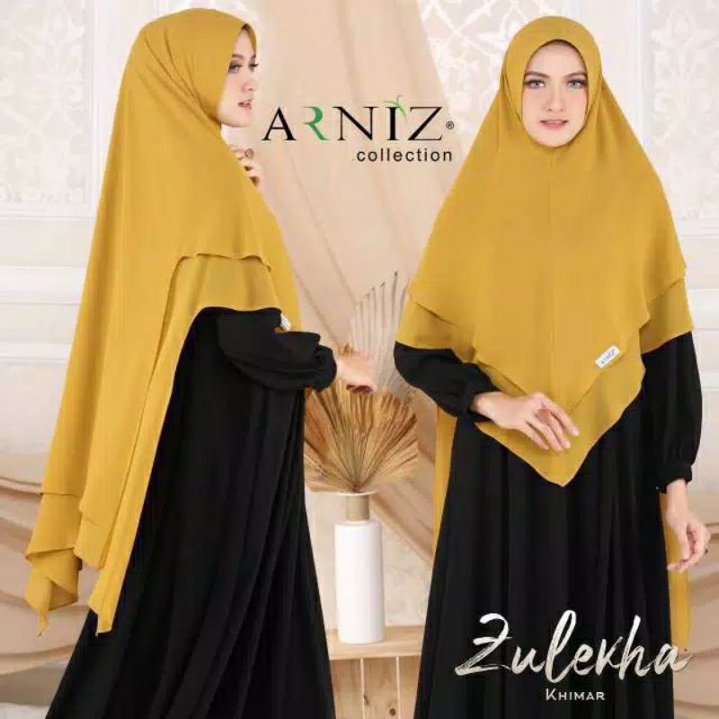 Zulekha Khimar Arniz/Hijab Jumbo Ceruty 2layer
