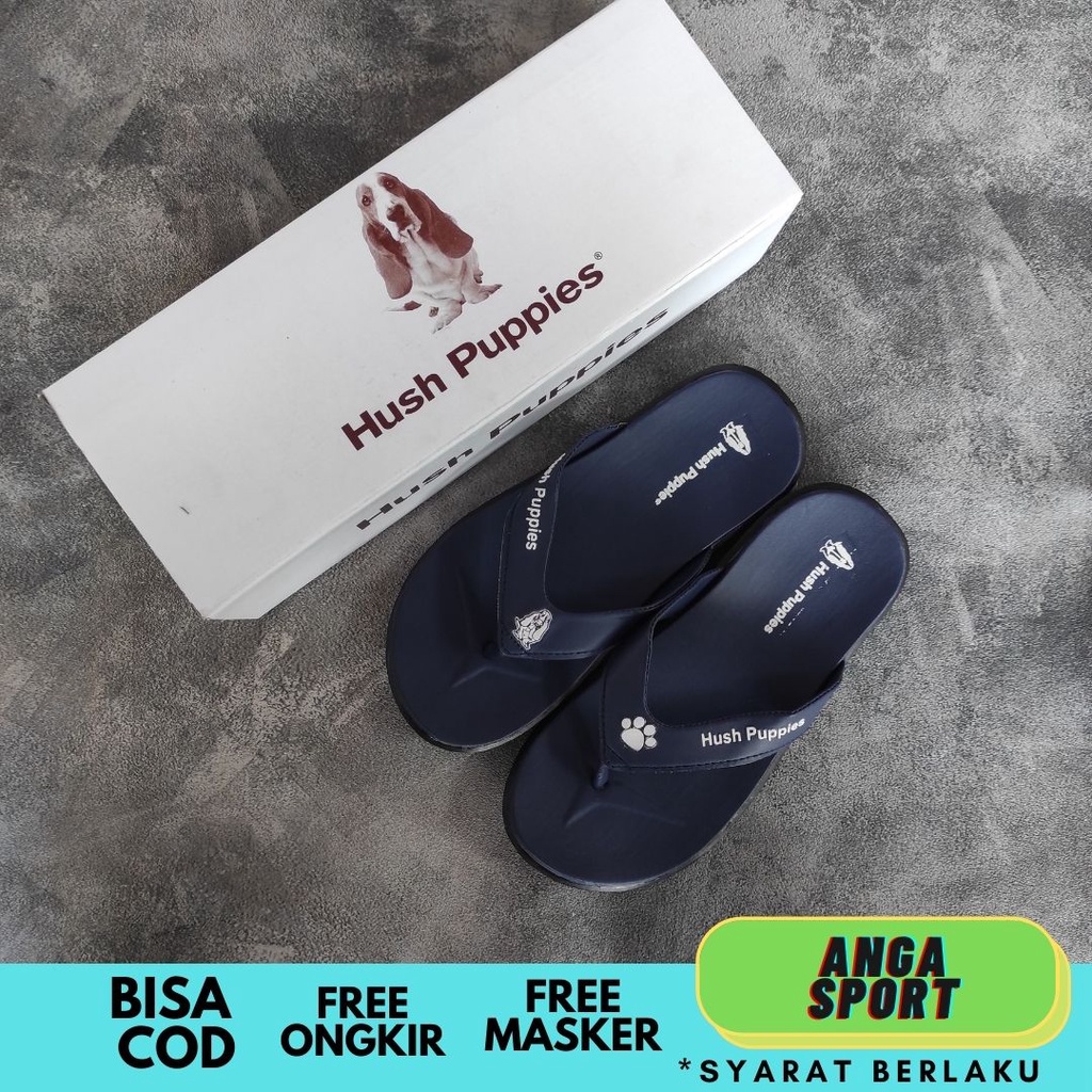 SANDAL JEPIT ANAK LAKI LAKI PEREMPUAN HUSH PUPPIES PREMIUM NAVY SENDAL ANAK COWOK CASUAL