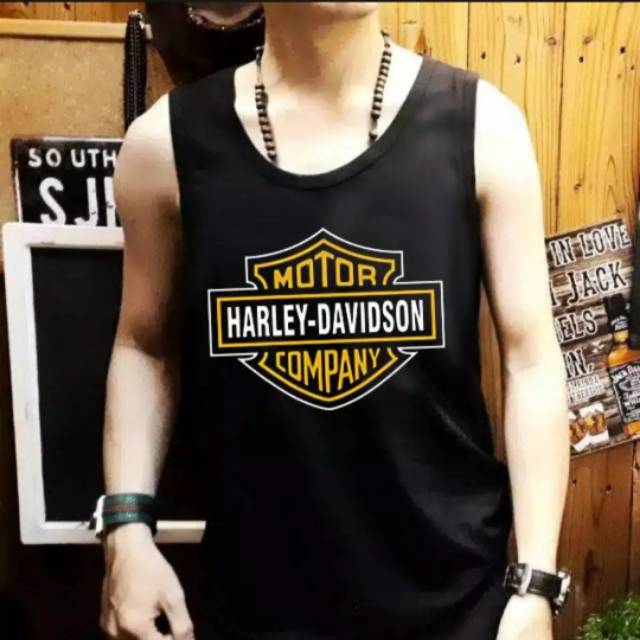 Kaos Singlet Pria Harley Davidson