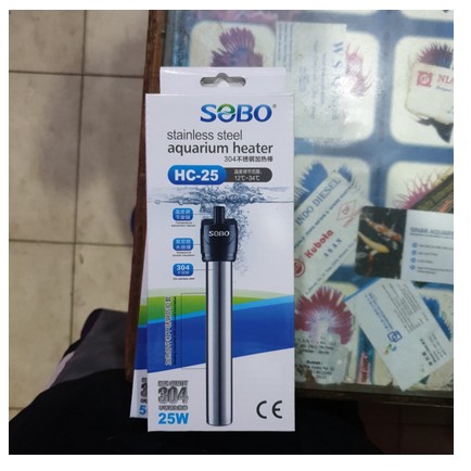 Sobo Aquarium Heater 25 200 Watt/ Pemanas/ Penghangat air aquarium