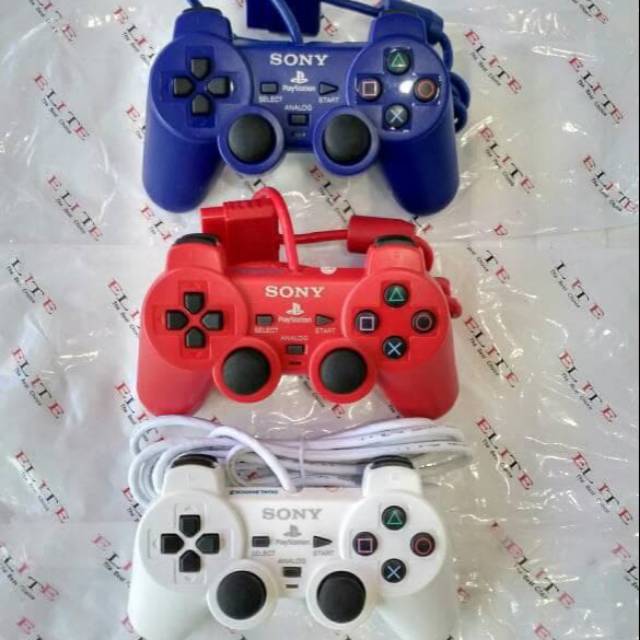 Stik ps2 op ori pabrik sony/elite warna kabel serat