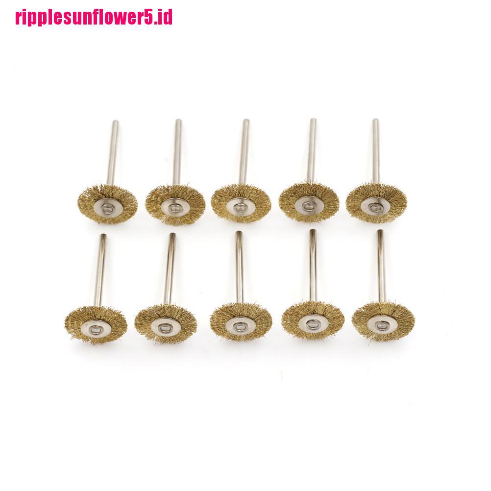 10pcs Sikat Kawat Kuningan 22MM Untuk Rotary Power