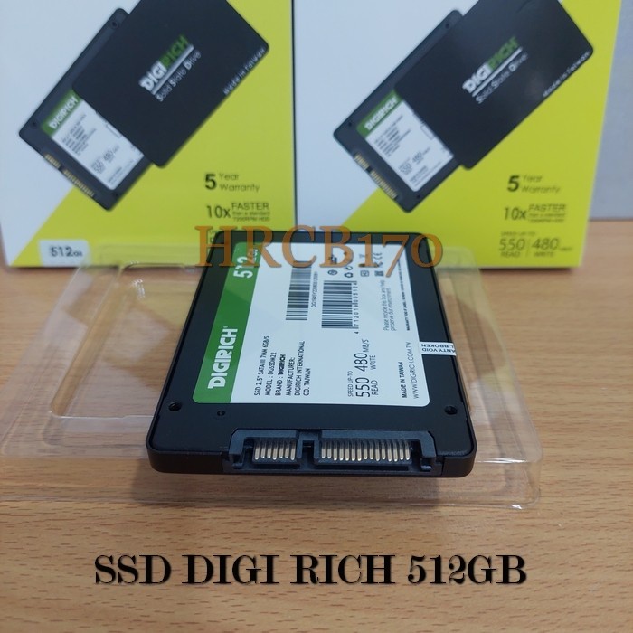 SSD DIGI RICH 512GB 2.5 Inch / 7mm SLIM 6.0Gb/s SATA 3 Internal -HRCB