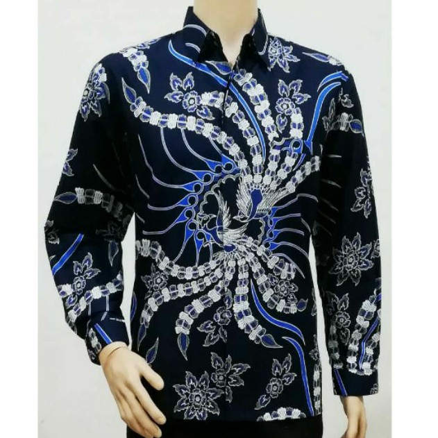 Kemeja Batik Big Size XXL Lengan Panjang Baju Hem Pria Batik Jumbo Ukuran Besar PL-GRDA