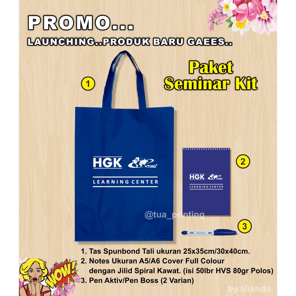 Paket Seminar Kit standar / seminar kit