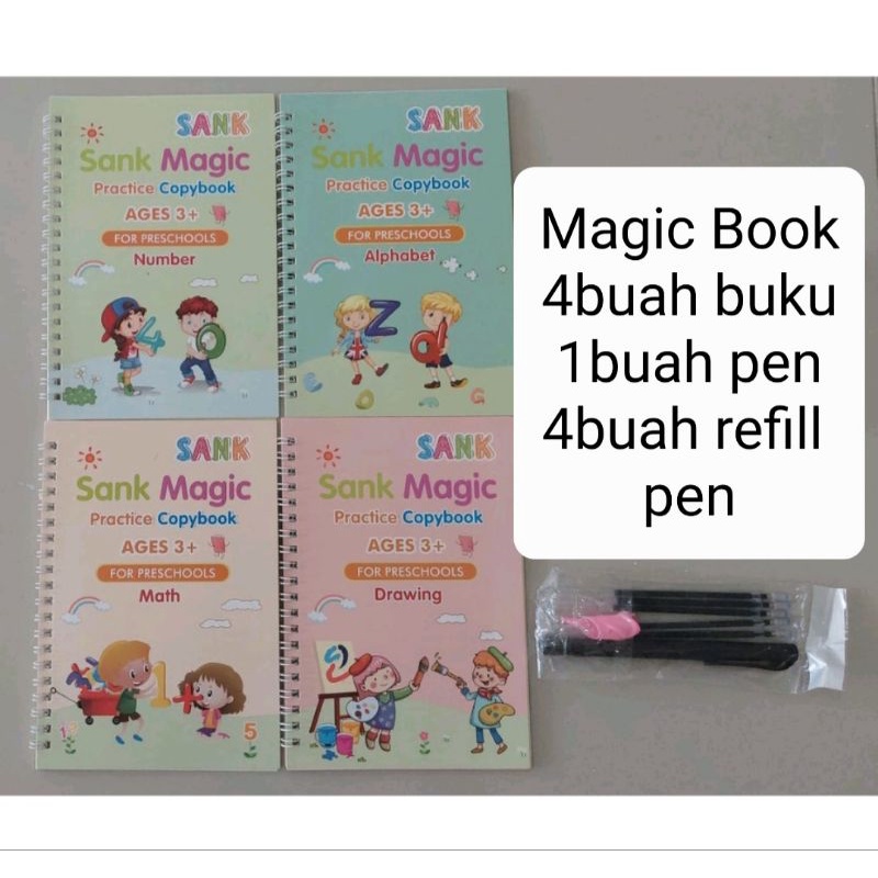 Buku Menggambar Menulis Anak-Anak Pintar Menulis Magic Book Line Smart