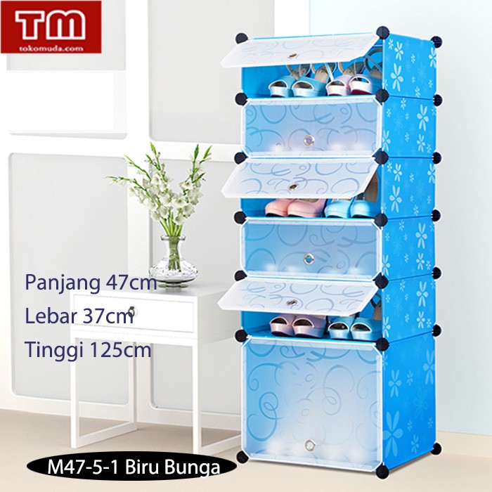 Shoes Cabinet Sepatu Rak Diy Shoe Rack Storage Lemari Sandal Boots M47 5 1 Shopee Indonesia