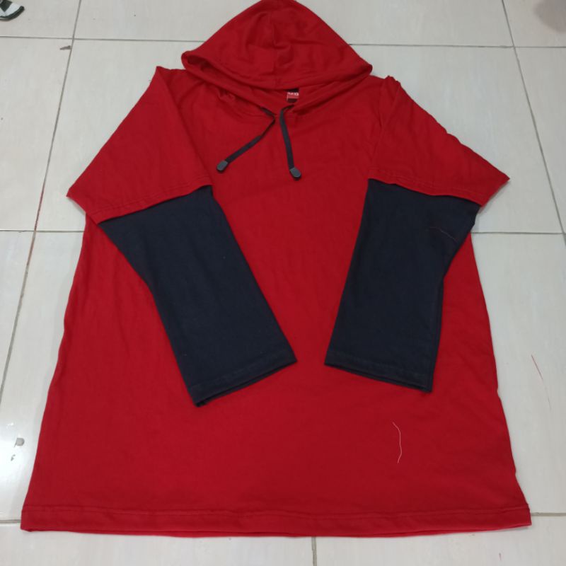 kaos Hoodie doble layer lengan panjang