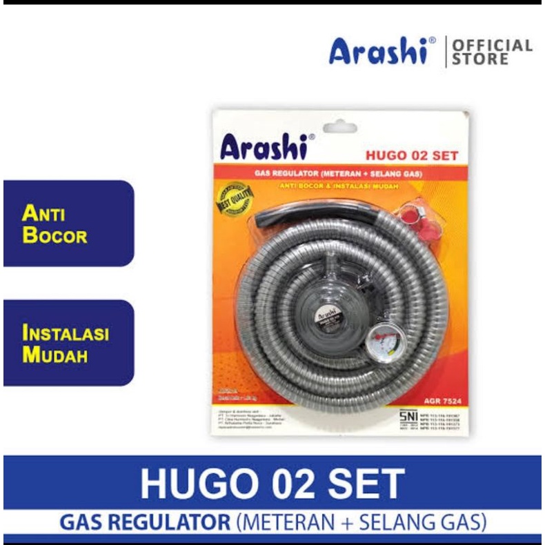 Selang Gas + regulator (completed) Arashi Hugo 04 anti bocor