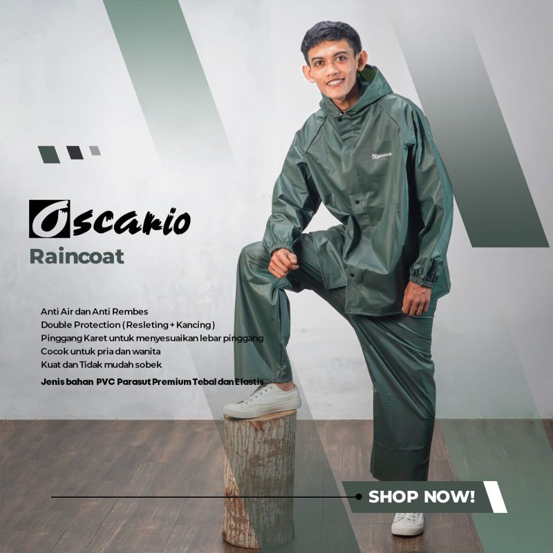 OSCARIO -  Jas Hujan, Mantel Hujan, Raincoat