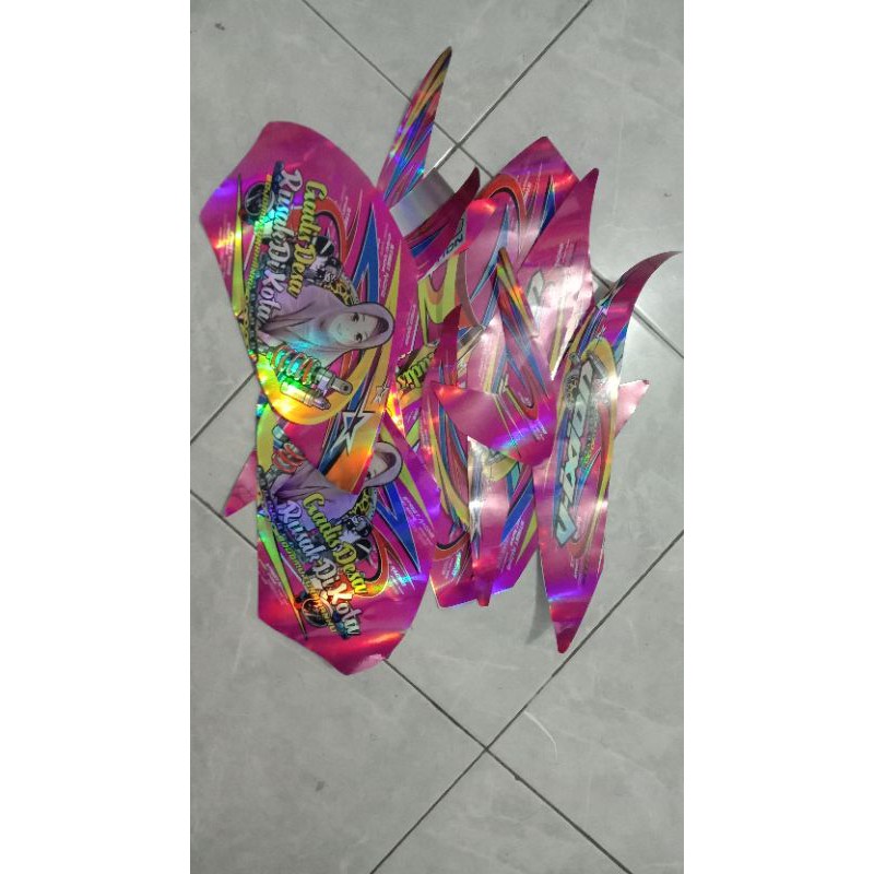 (COD) Les striping sticker variasi yamaha vixion new bahan hologram