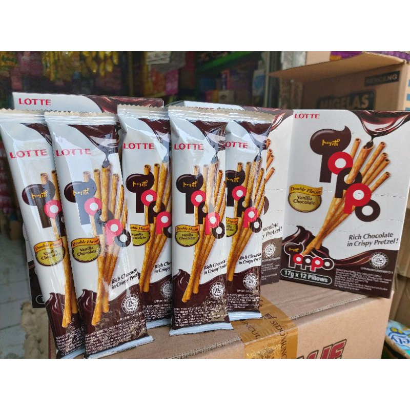 

Lotte Toppo biskuit chocolate 17gr × 12pcs