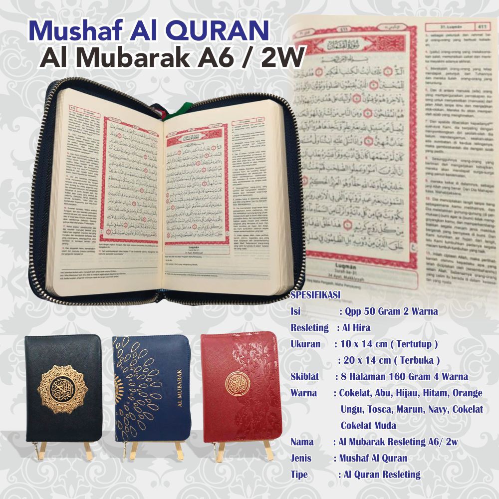 Promo Mushaf Saku Resleting Ukuran A6 (16 x11) Alquran Terjemahan