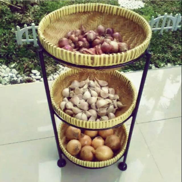 Rak bawang bumbu dapur 3 susun Shopee Indonesia Rak bawang bumbu dapur 3 susun Shopee Indonesia