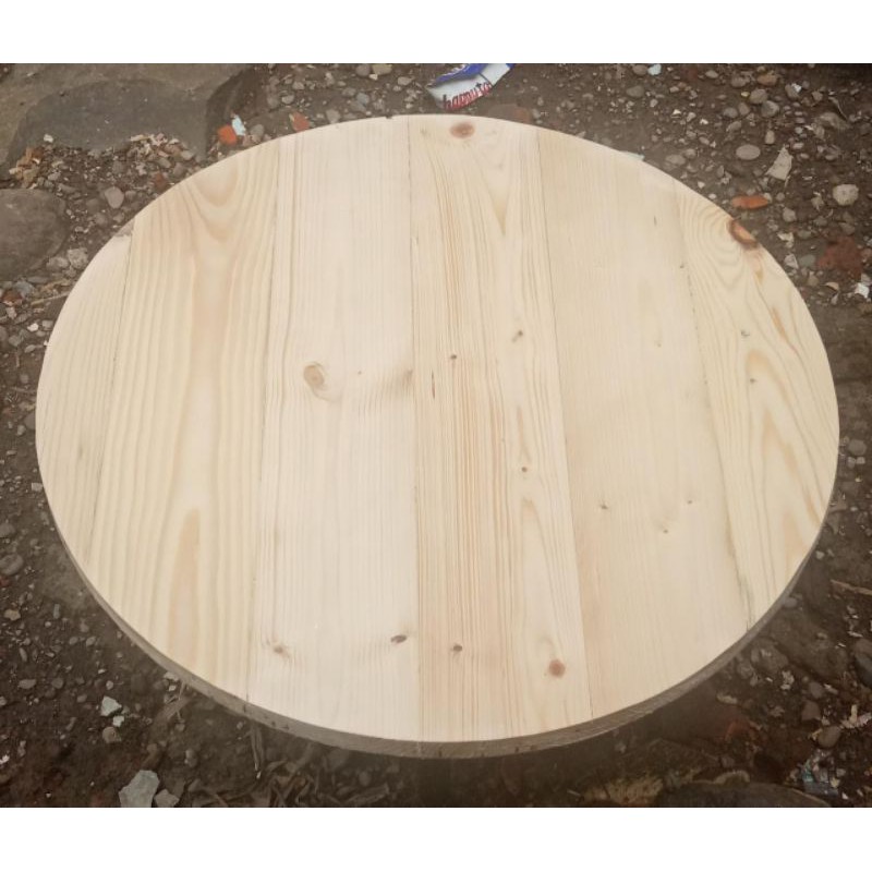 Papan bulat jati belanda - papan jati belanda - top kursi jati belanda