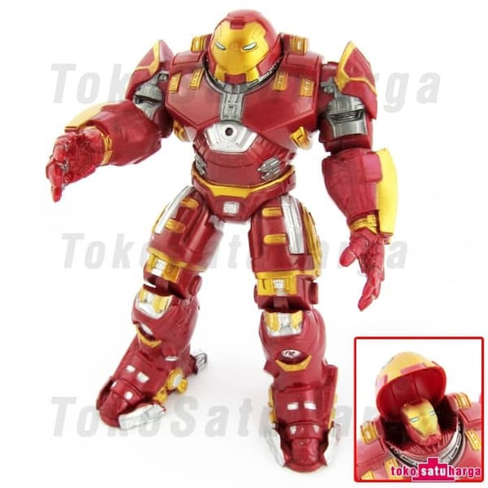 Hulkbuster Ironman Action Figure Avenger 2 Nyala Lampu Led Model 18Cm