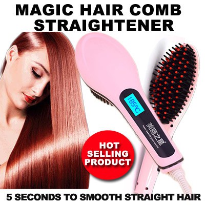 Sisir listrik ION catok rambut lurus BLOW iron FAST HAIR straightening