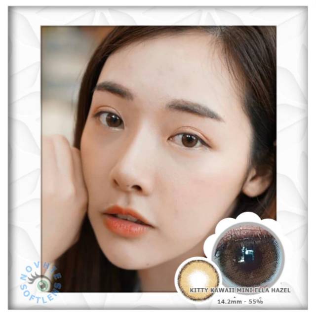 SOFTLENS MINI ELLA. NORMAL MINUS s.d - 10.00. ORIGINAL DIAMETER 14.2MM KITTY KAWAII