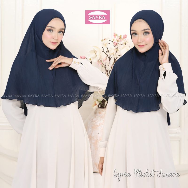 hijab syiria Amara prisket terbaru dengan design bergok hits ori Sayra