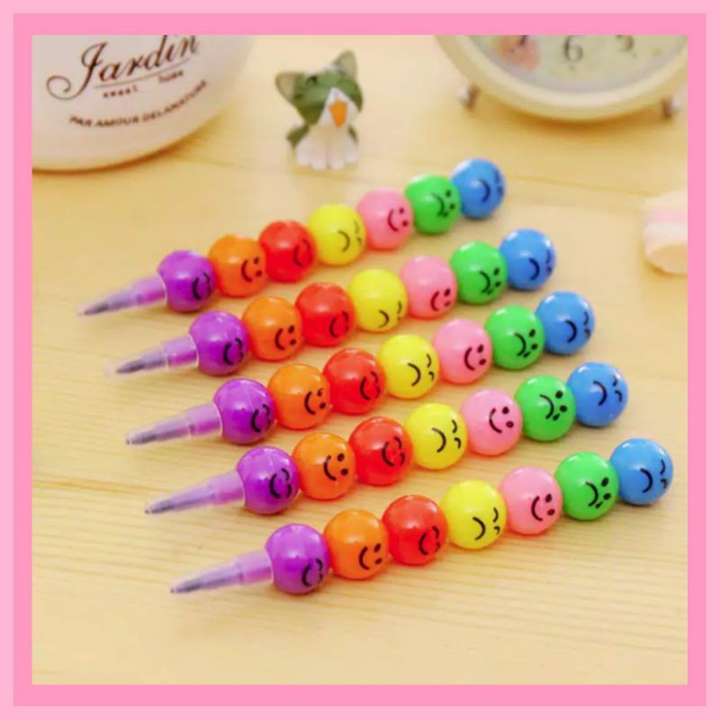

MIOMAU.id Pensil Warna Emoticon Lucu 7 Warna