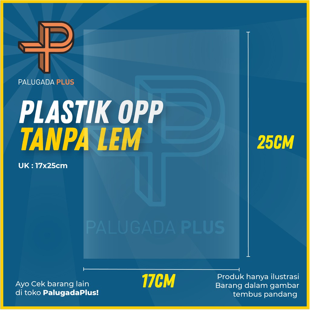 

Plastik OPP Kiloan Ukuran 17x25cm (Tanpa Lem) untuk souvenir, packing, dll