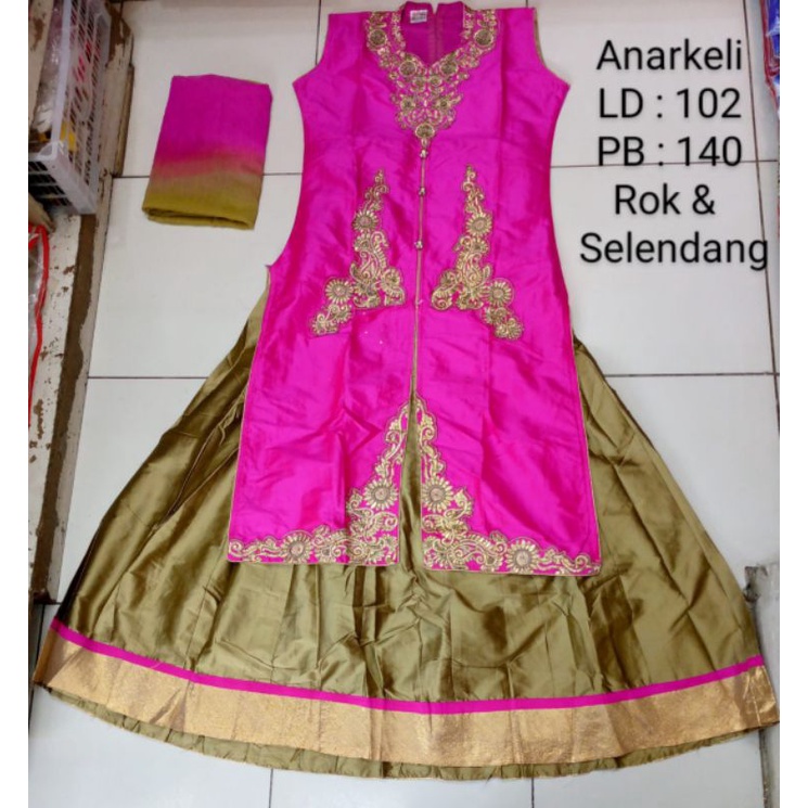 Anarkali Mastani Dewasa Baju India Pesta Bollywood Taveta