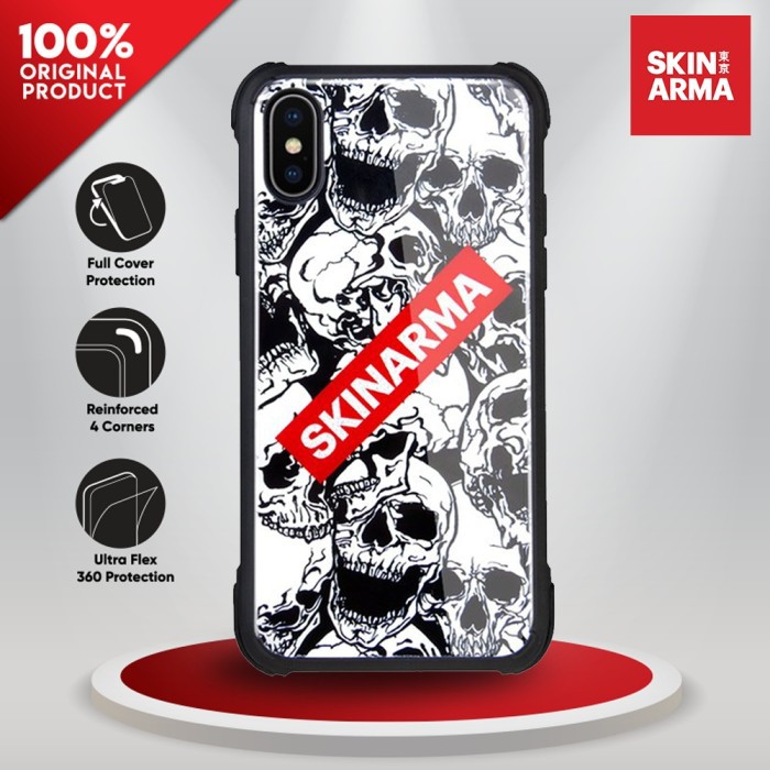 SKINARMA TOGAI CASING IPHONE XS MAX TENGKORAK KEREN GLASS CASE - MONO