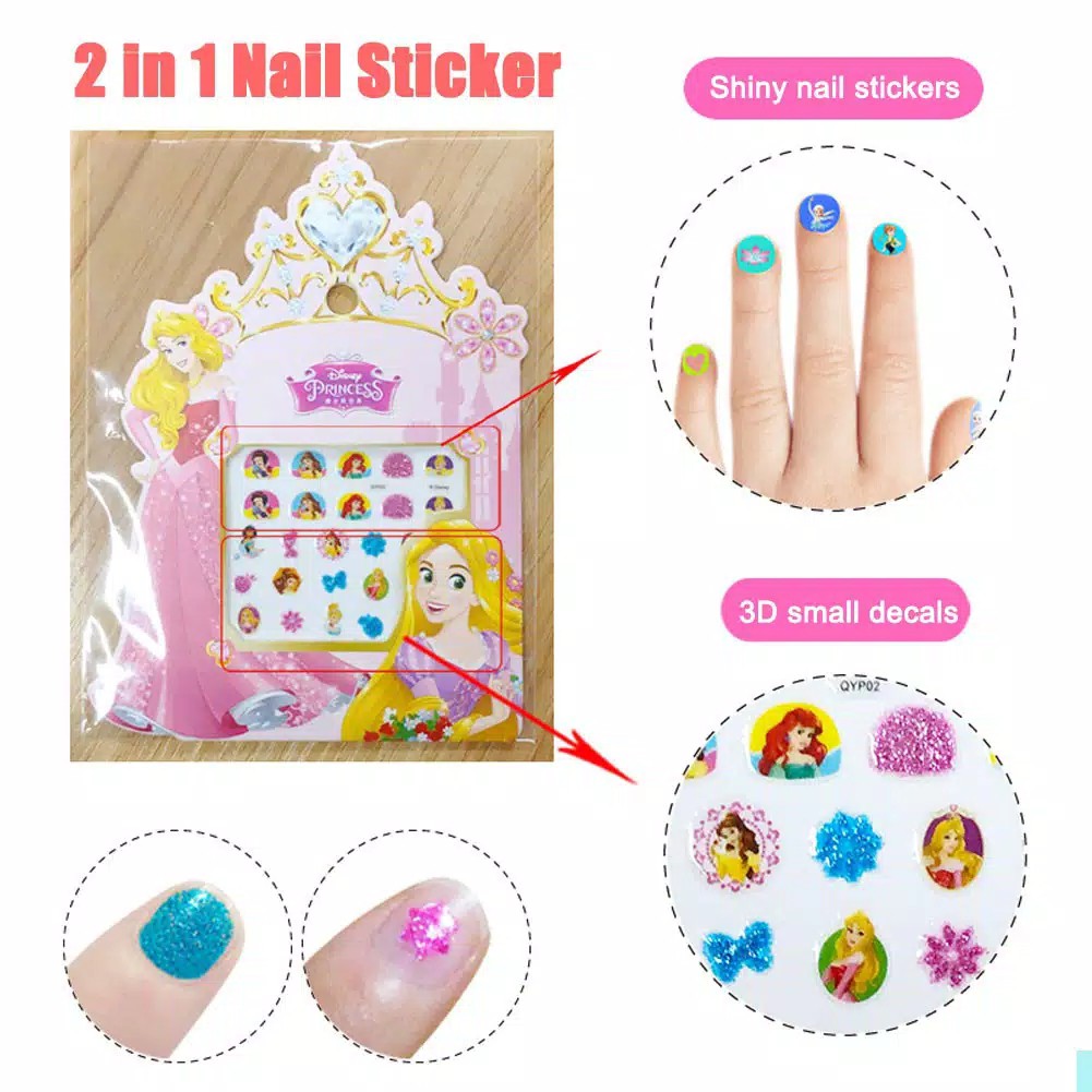 LRC Nail Art 3D Sticker Kuku Anak Princess series SK44 NEW