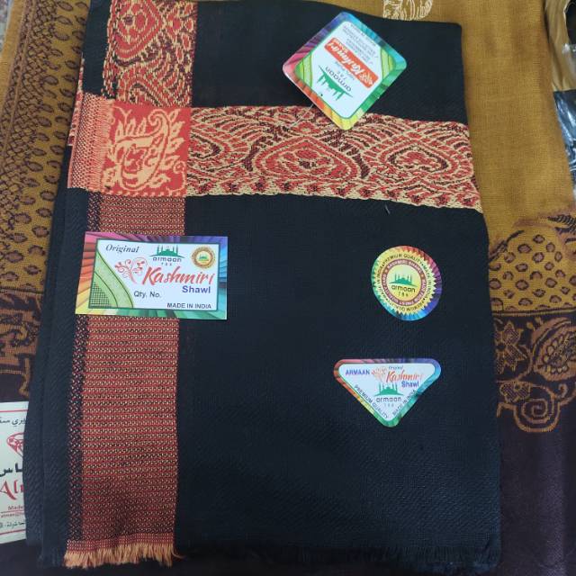 Sorban kashmiri warna hitam murah