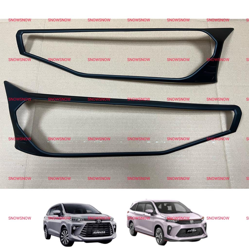 Garnish Lampu Depan Avanza Xenia Veloz 2021 2022 UP Hitam Chrome