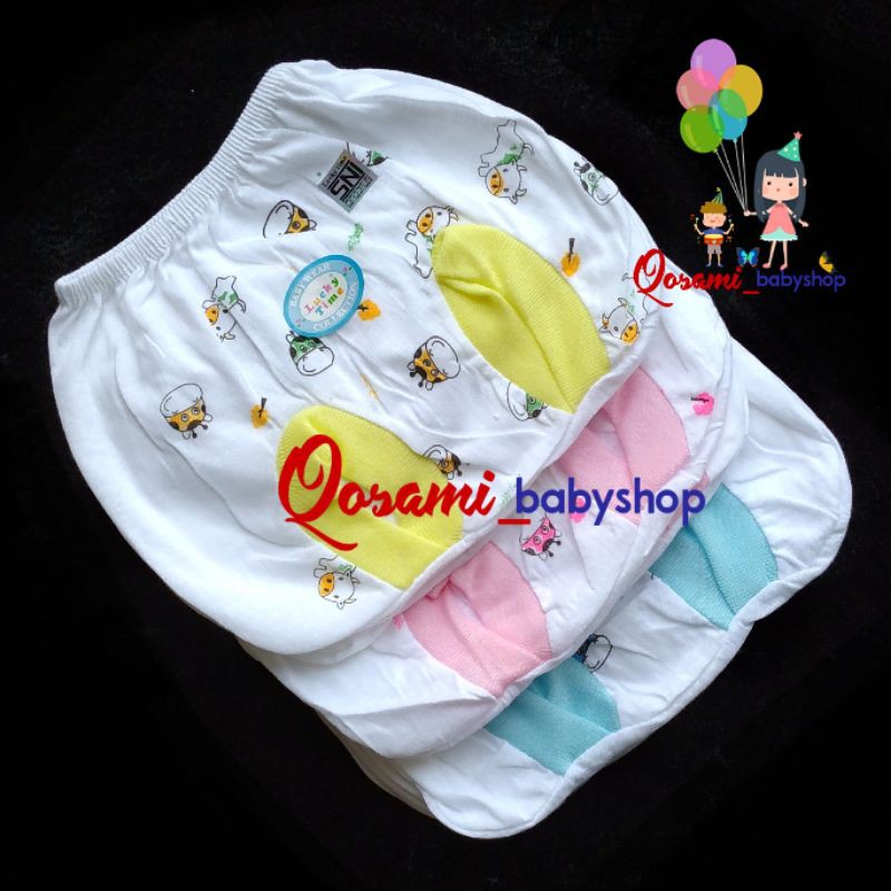 HAPPY TIME / LUKCY isi 6 pcs Celana Pop Bayi Motif SNI