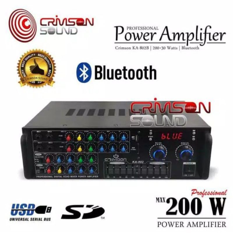 amplifier Crimson KA-802B amplifier Crimson USB mp3 bluetooth