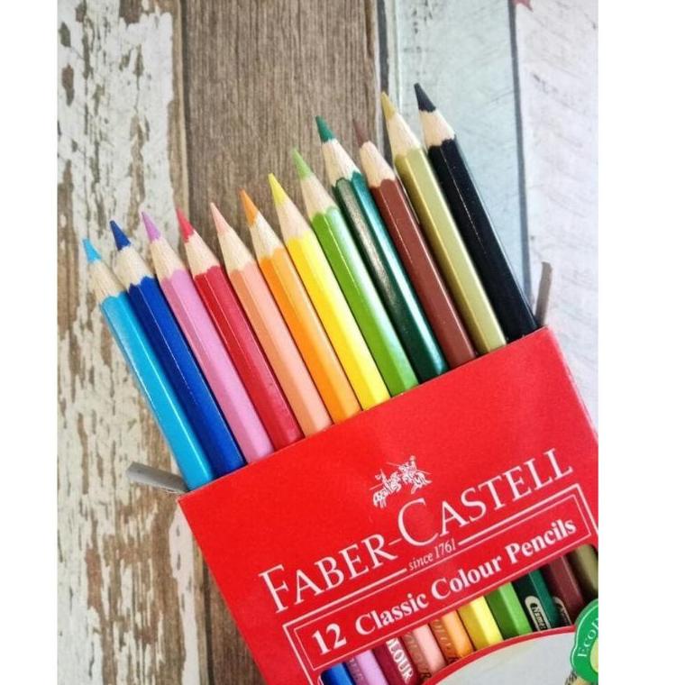 

(N5P9) Pensil Warna Faber Castel 12 warna pendek classic (1 set 12 warna) //Readi@banyak