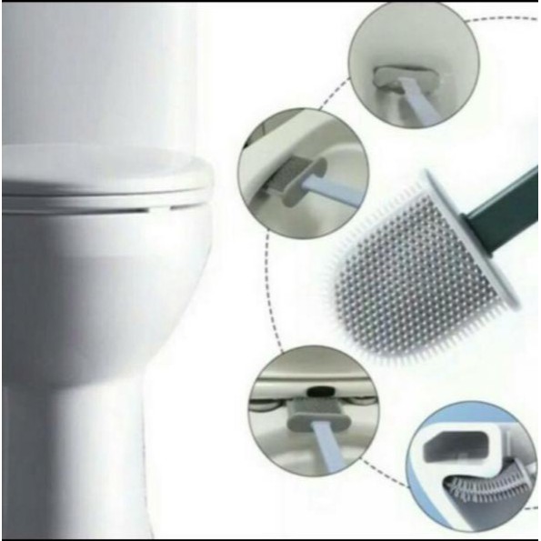 BRUSH TOILET SIKAT WC SILICONE / ELASTIS PEBERSIH WC