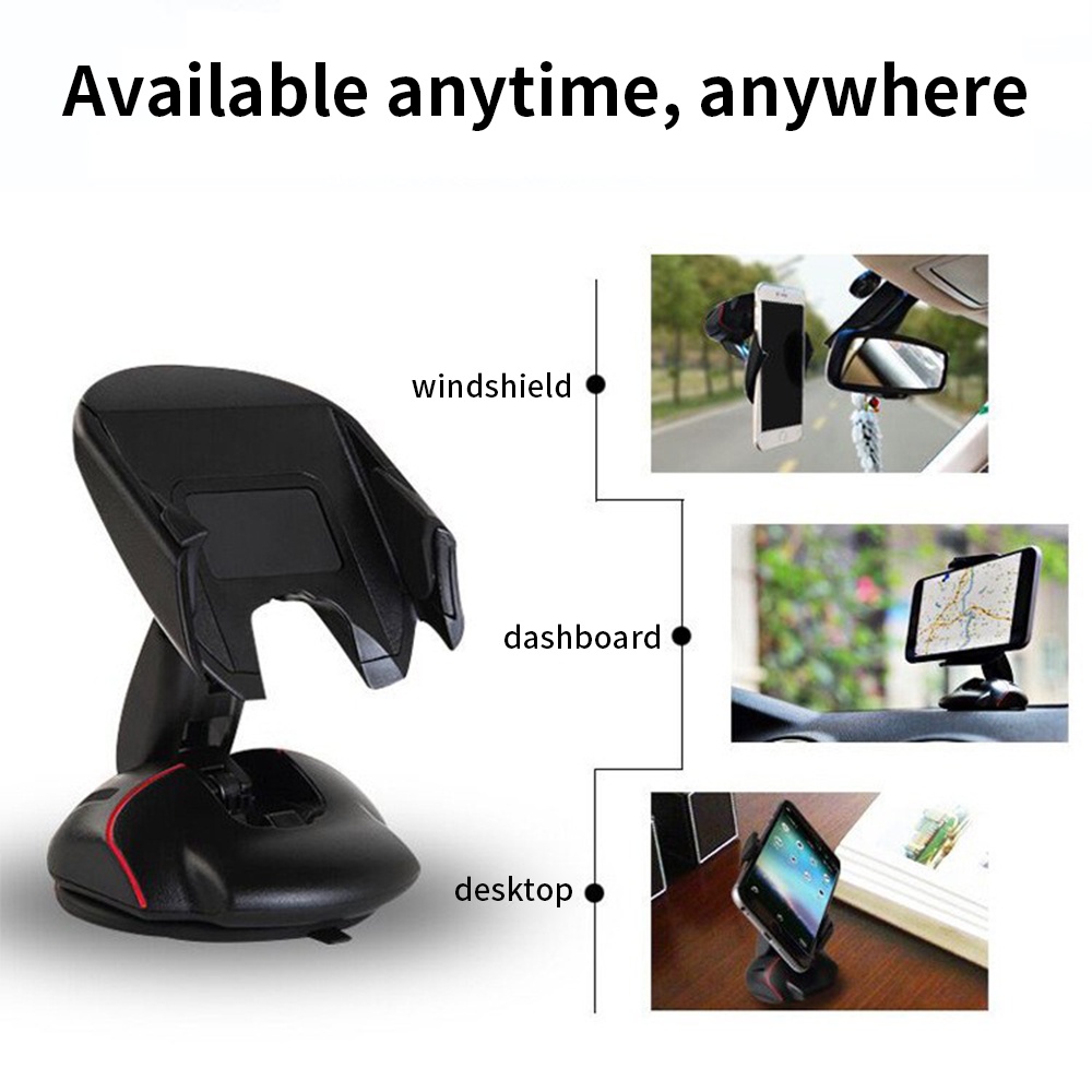 360 ° Bracket Dudukan Handphone Universal Model Lipat Untuk Dashboard Mobil