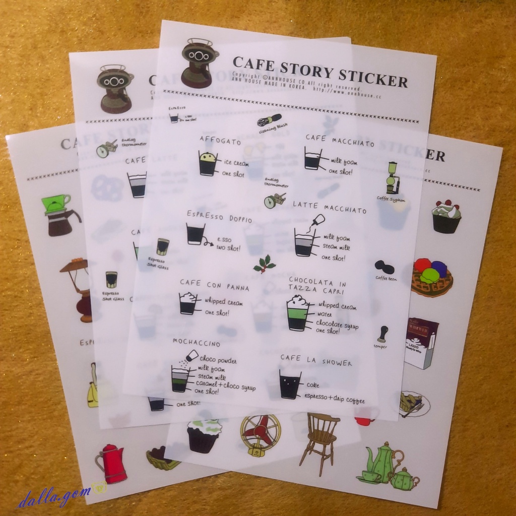 

Café Story Sticker Pack / Coffee Shop Sticker Korea / Sticker Korea Lucu / Cute Sticker – dalla.gom