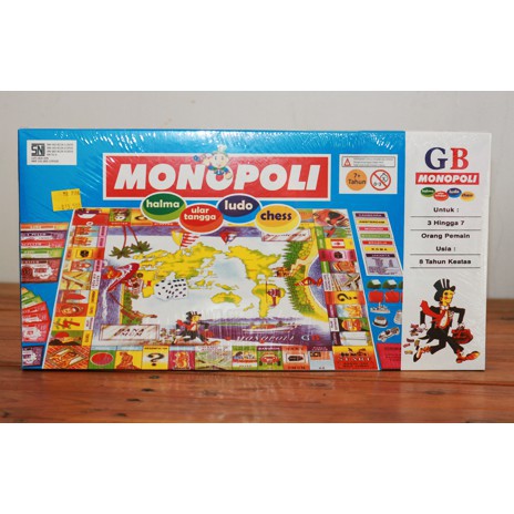 Monopoli GB Internasional 5IN1 GAME Monopoly Gaya Baru 5 in 1 game - 5 permainan 1 papan board game