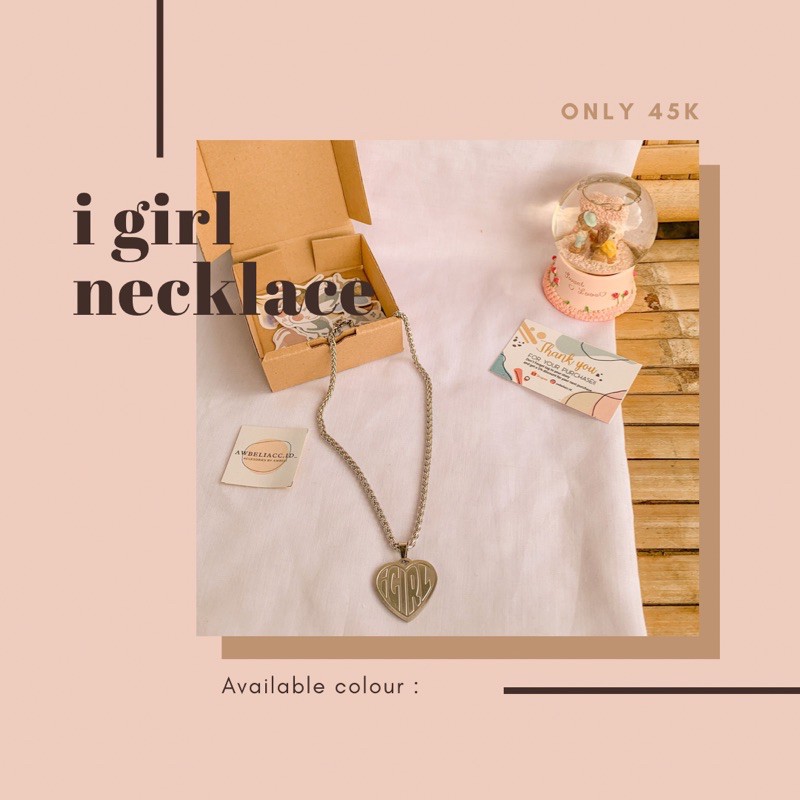 i girl necklace