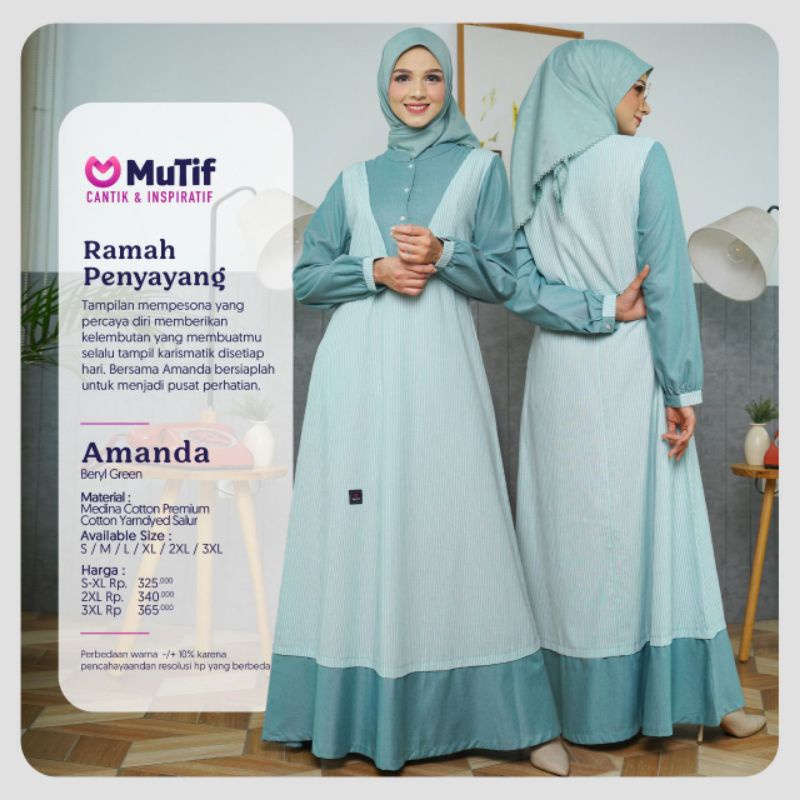 GAMIS MUTIF AMANDA BERYL GREEN