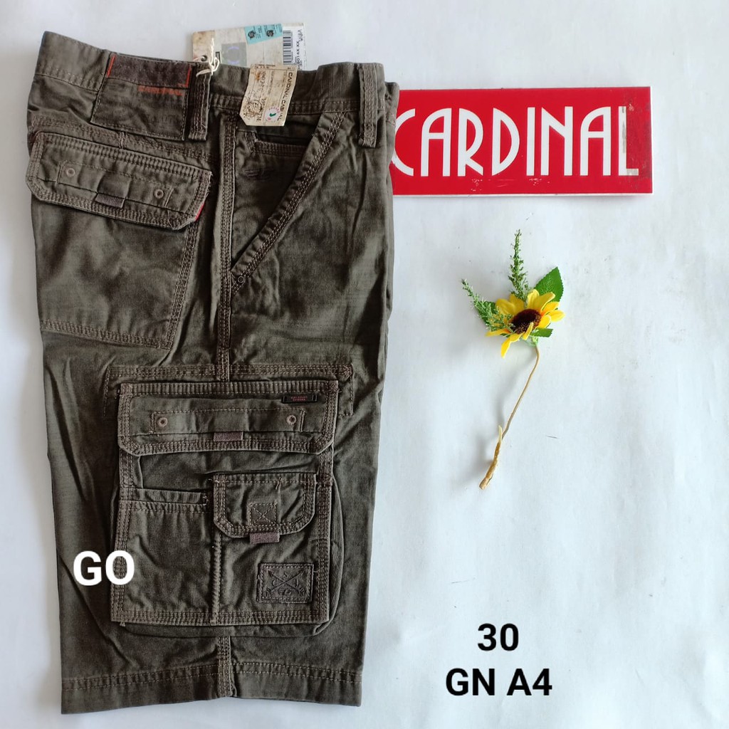 gos 30-KPL 2 CARDINAL KEMPOL CASUAL Celana Pendek Cowok Celana Kempol/Cargo Fashion Pria Bagus