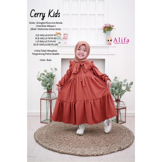 CERRY GAMIS KIDS | GAMIS ANAK BY ALIFA