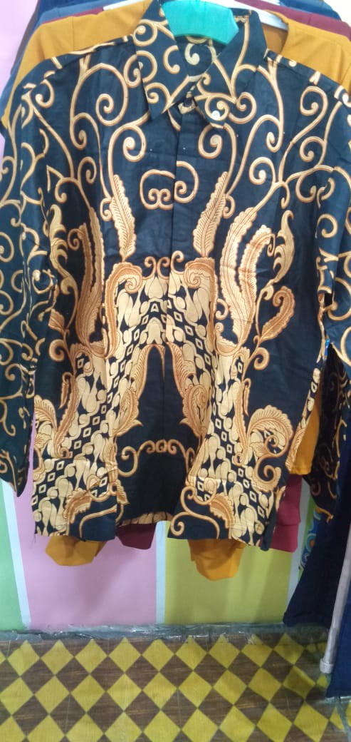 Maura Couple - Sania Ruffle Kuningan Batik Couple Ori Ndoro Jowi Dnt Garansi