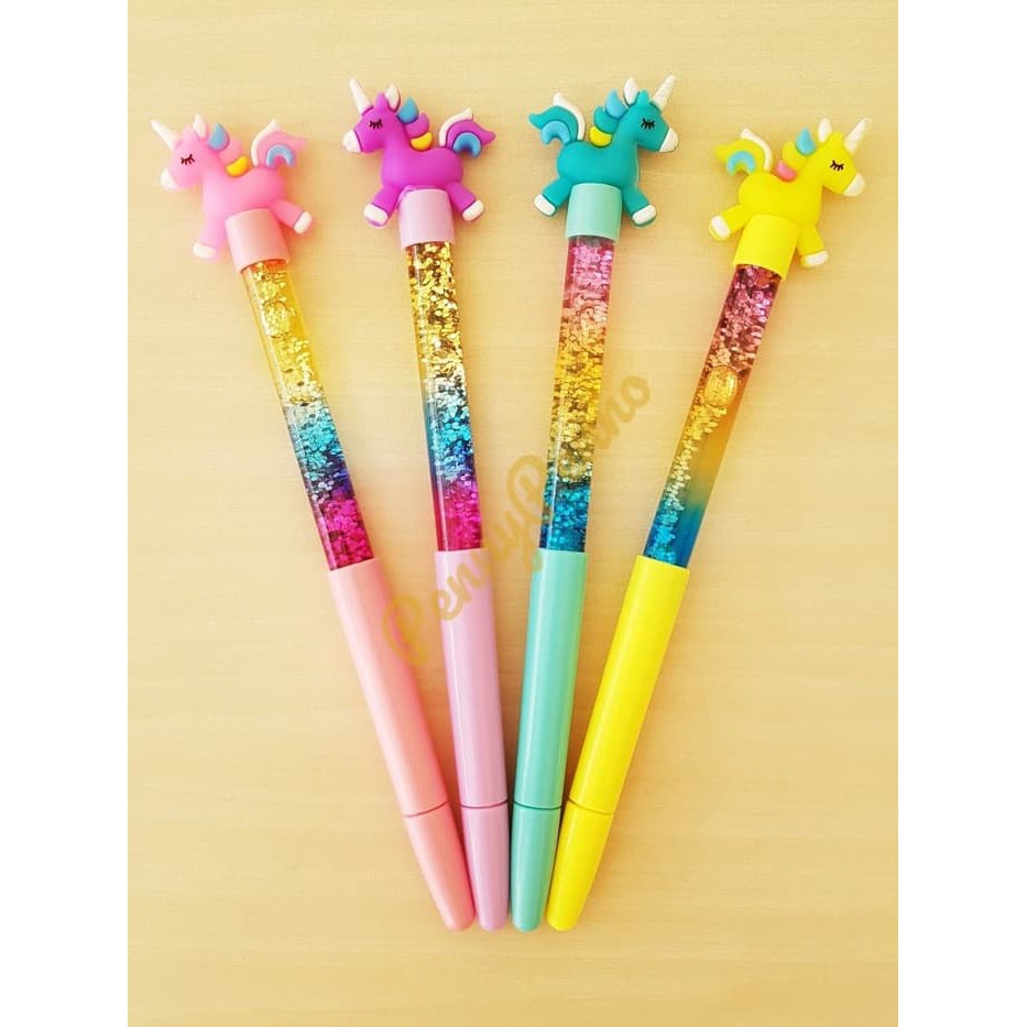 

NEW STOCK PULPEN GEL MODEL GLITTER AIR UNICORN/ KUDA PONY (TYPE 1)