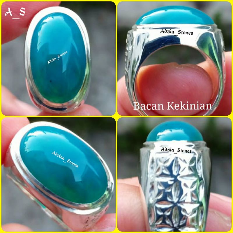 Bacan Melintang Kekinian Ring Perak Handmade Double Plat Mewah