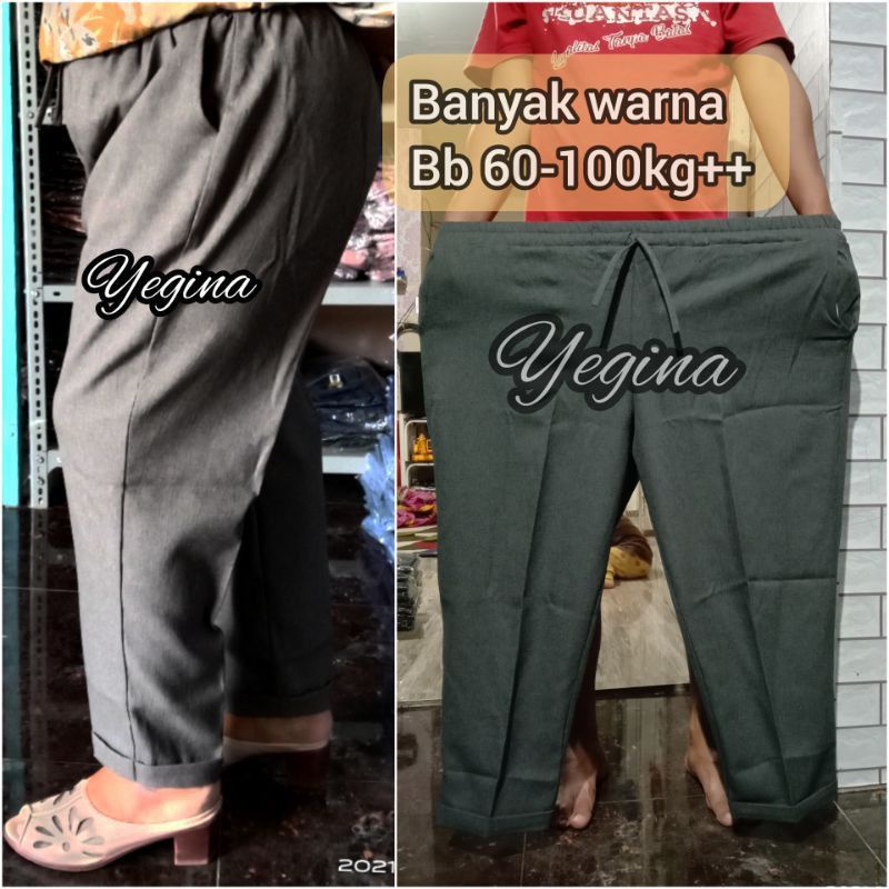 CELANA ZAAHRAA JUMBO FIT TO XL|| ZAAHRAA PANTS JUMBO LIDI XL