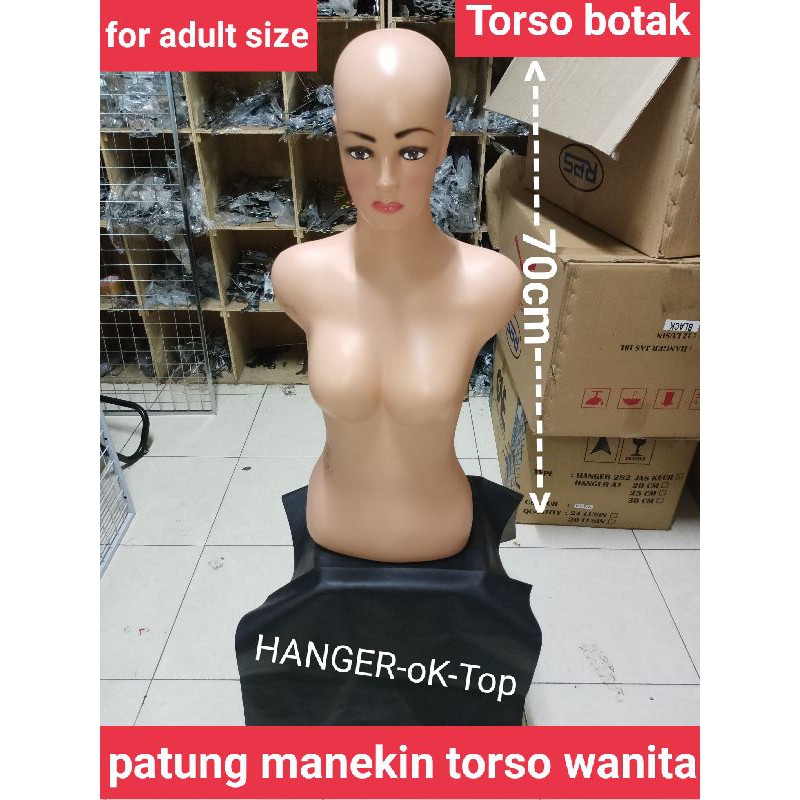 Patung Manekin Wanita Dewasa Torso (Warna Kulit)