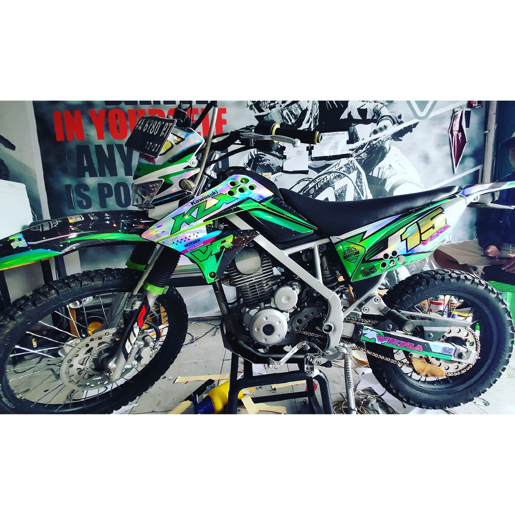 decal klx OLD keren decal klx OLD simpel decal klx OLD gold decal klx supermoto