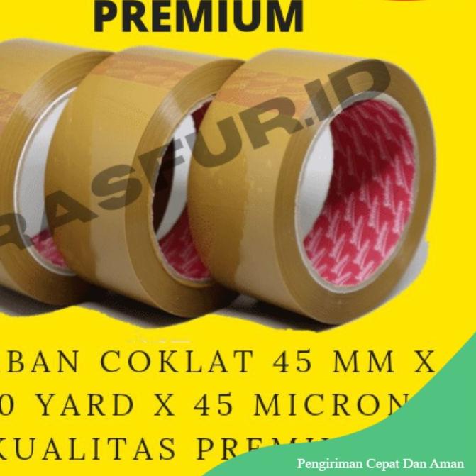 

Free Ongkir Lakban Coklat 45 MM X 100 YARD X 45 Kualitas Premium produck terbaik