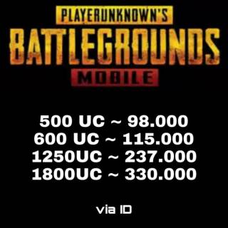 UC PUBG Mobile 500 UC 1250 UC - 