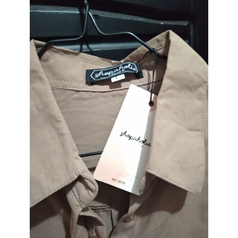 new - original shopaholic.store tunic kemeja choco  uk L.